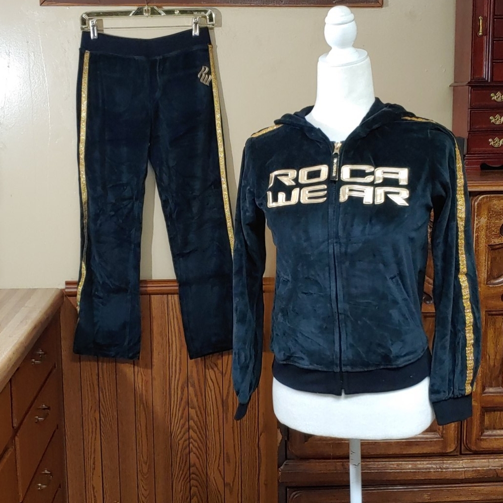 Rocawear Vintage 90's Velvet Sweat Outfit NWOT L